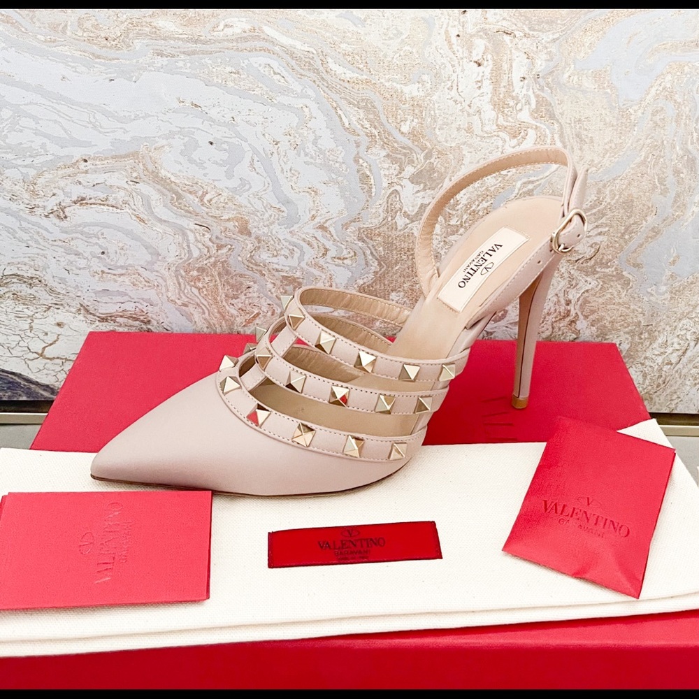 New Valentino Multi-Strap Rockstud Slingback pump - Picture 9 of 10